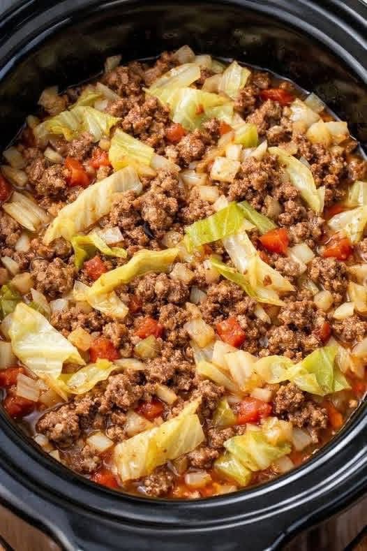 Unstuffed Cabbage Beef Slow Cooker