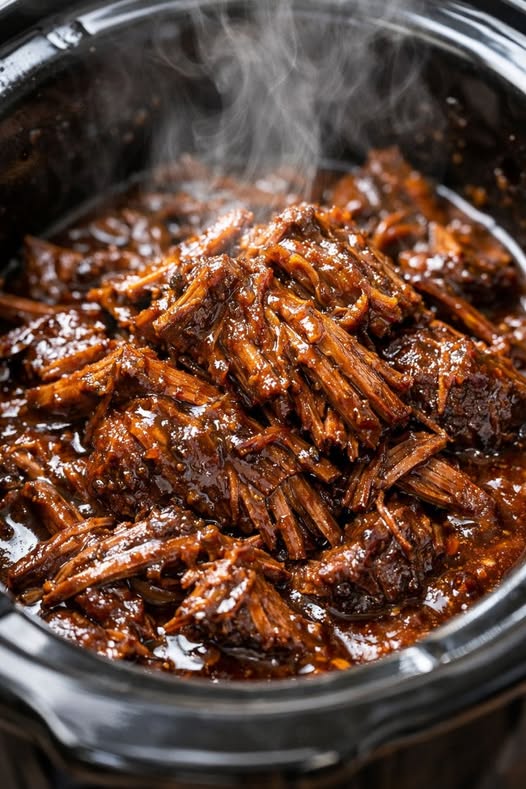 Vintage Beef Stroganoff Slow Cooker 4-Ingredient