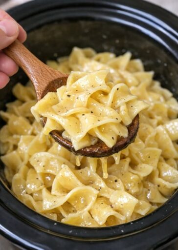 Amish Mustard Cream Noodles Slow Cooker