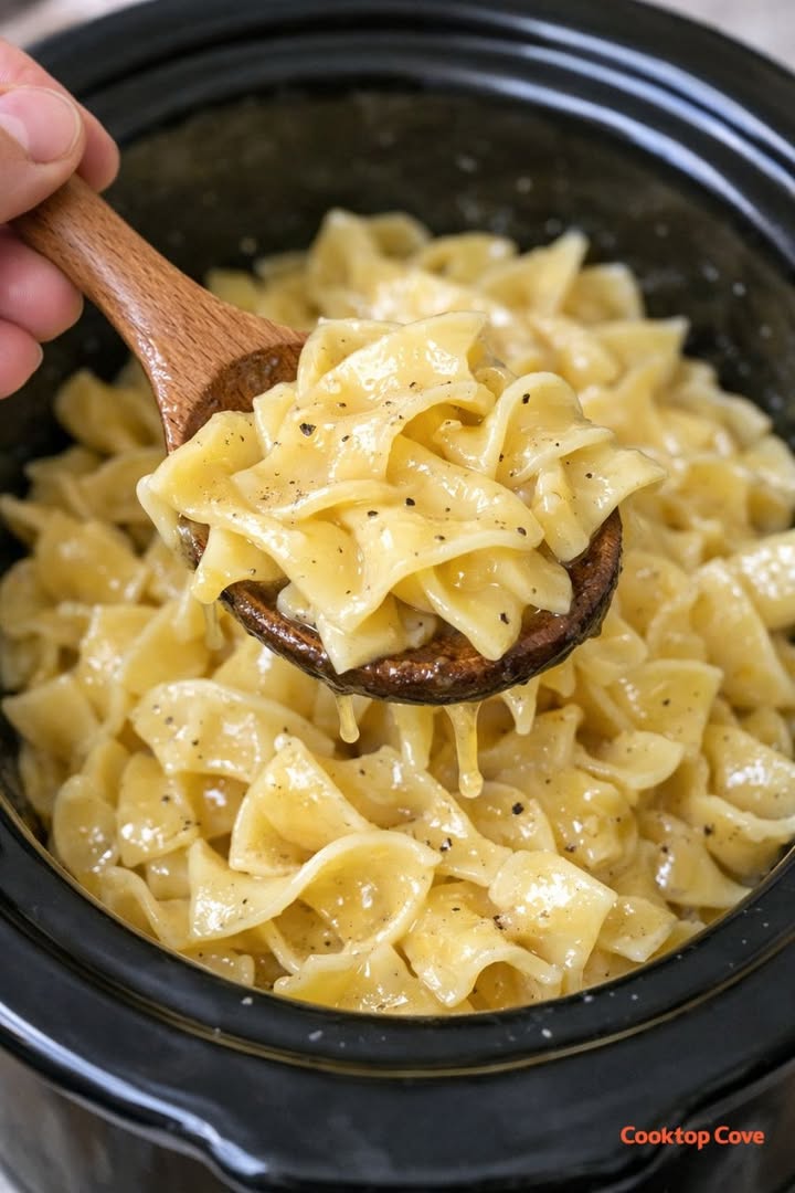 Amish Mustard Cream Noodles Slow Cooker