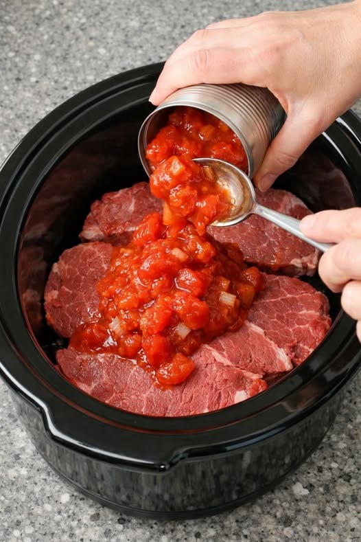 Amish Tomato Steak Slow Cooker