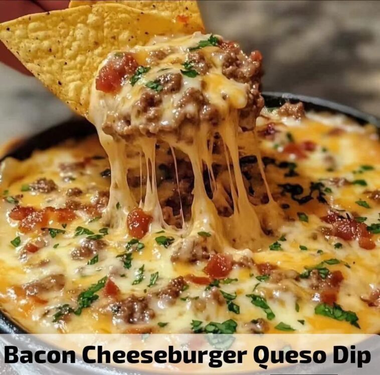 Bacon Cheeseburger Queso Dip