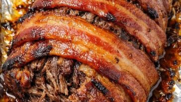 Bacon Wrapped Brisket Slow Cooker