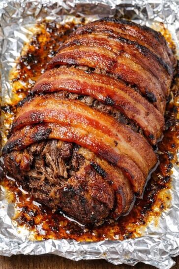 Bacon Wrapped Brisket Slow Cooker