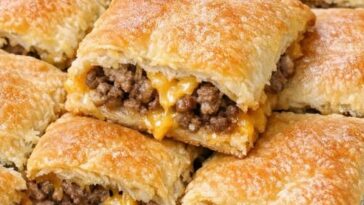 Beef Crescent Squares-Oven-Baked 4-Ingredient