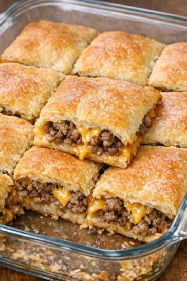 Beef Crescent Squares-Oven-Baked 4-Ingredient