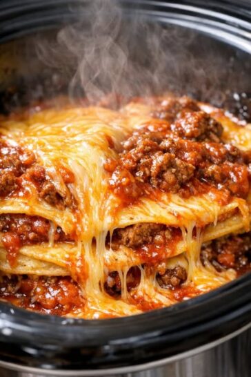 Beef Enchilada Stack Slow Cooker