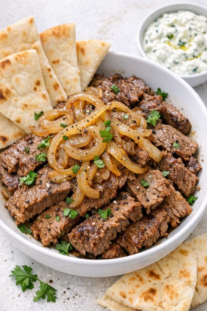 Beef Gyro Strips Slow Cooker