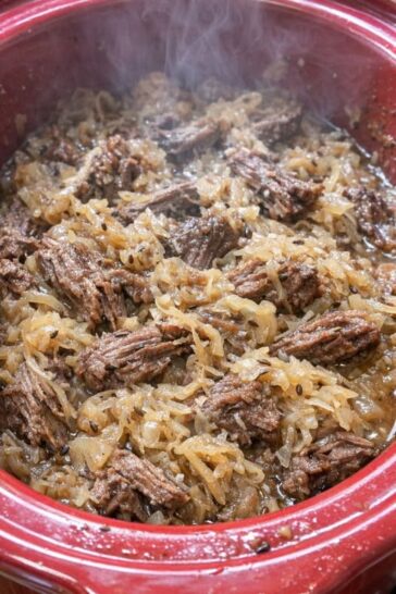 Beef and Sauerkraut In Slow Cooker