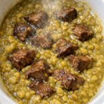 Beef and Split Peas Slow Cooker