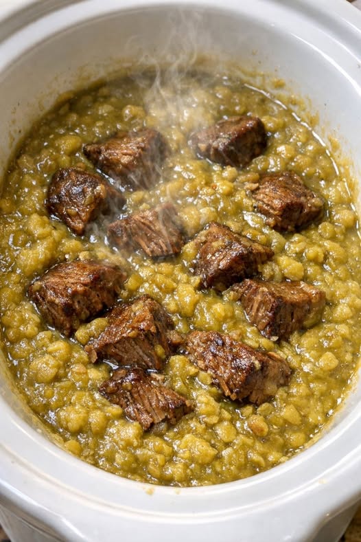 Beef and Split Peas Slow Cooker