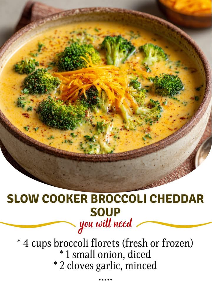 Broccoli Cheddar Soup Slow Cooker