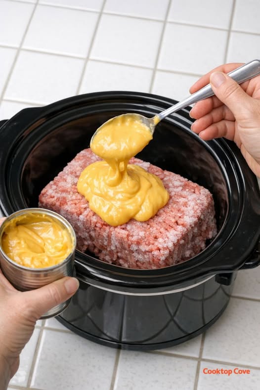 Cheesy Fiesta Beef-Slow Cooker 