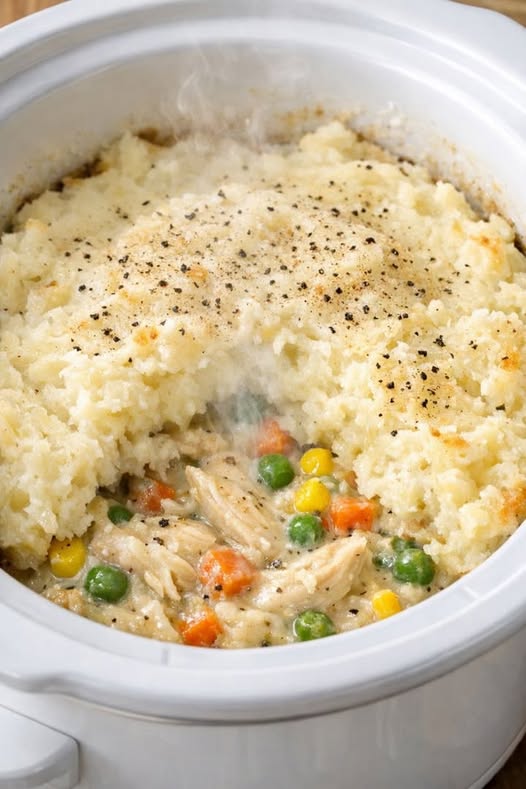 Chicken Shepherd's Pie Slow Cooker
