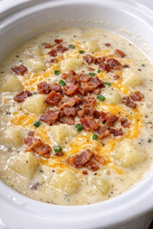 Crack Potato Soup Slow Cooker 3-Ingredient