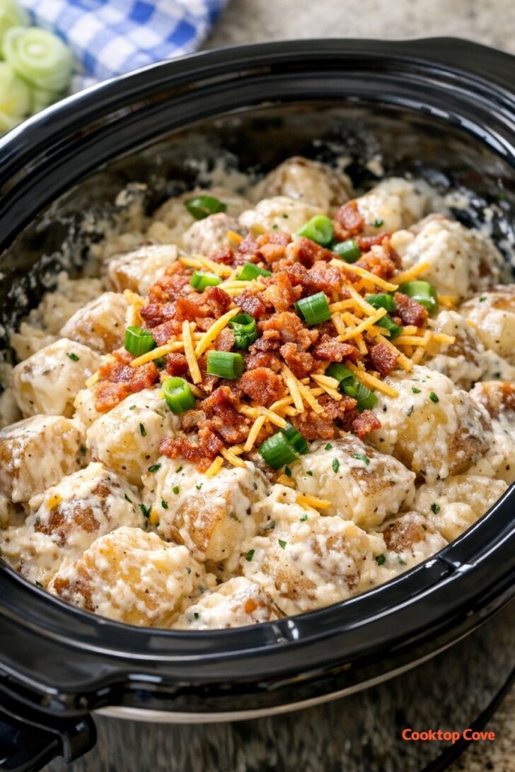 Creamy Cookout Potatoes Slow Cooker - Slow Cooker Tip