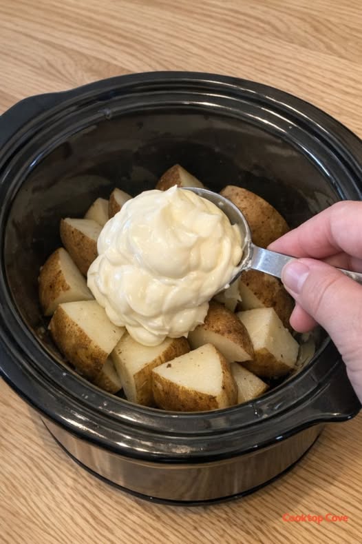Creamy Cookout Potatoes Slow Cooker