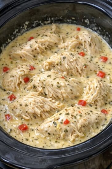 Creamy Italian Chicken Slow Cooker 4-Ingredient