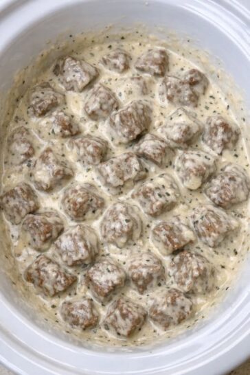 Creamy Ranch Beef Tips Slow Cooker 4-Ingredient