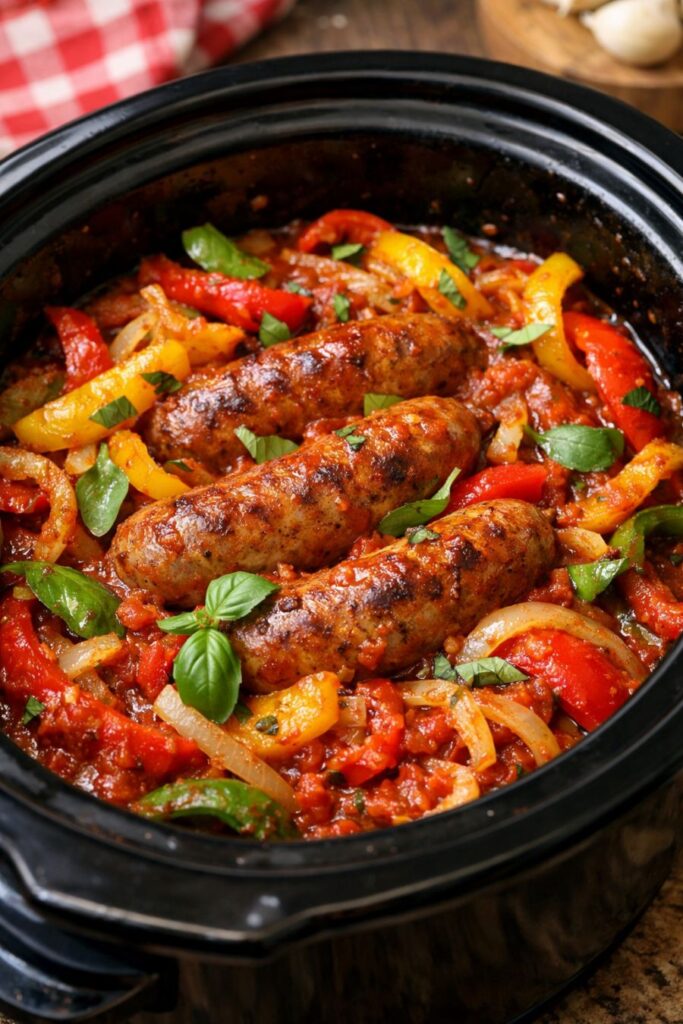 Italian Sausage and Peppers (Frozen Links) - Slow Cooker