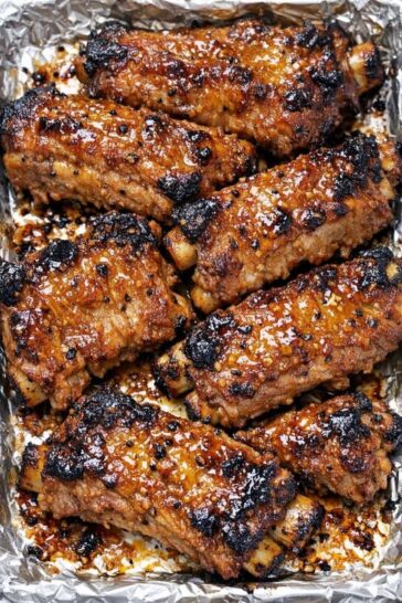 Mustard Glazed Ribs Slow Cooker 3-Ingredient