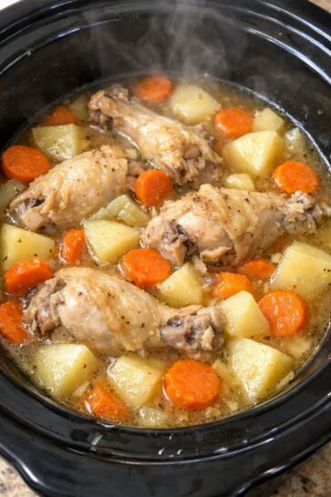 Poor Man Chicken Stew Slow Cooker