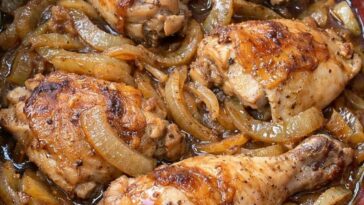Poor Man Chicken and Onion Slow Cooker 3-Ingredient