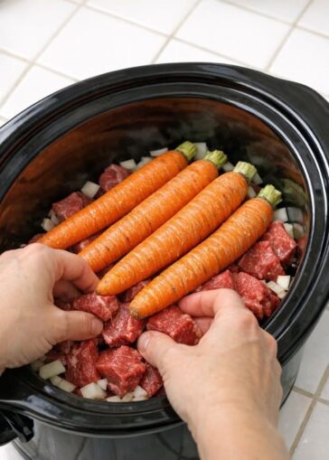 Poor Man's Beef & Carrot Stew Slow Cooker