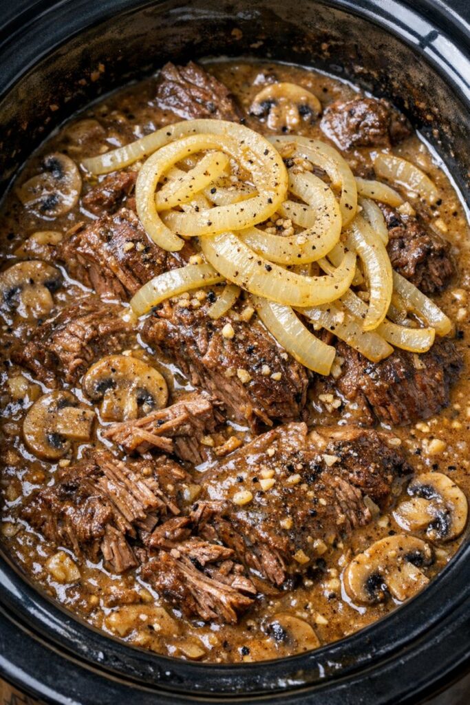 Poor Man's Beef and Gravy Slow Cooker 4-Ingredient