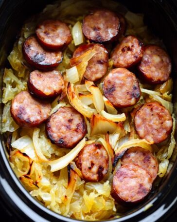 Sausage and Sauerkraut Casserole Slow Cooker