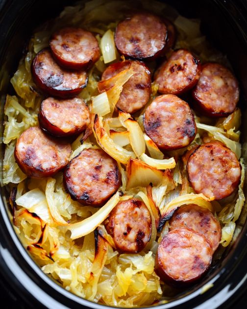 Sausage and Sauerkraut Casserole Slow Cooker