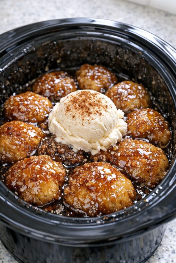 Shoofly Dough Ball Dessert Slow Cooker