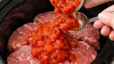 Slow Cooker Amish Swiss Steak (4 Ingredients)