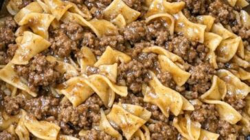 Slow Cooker Ground Beef Noodles