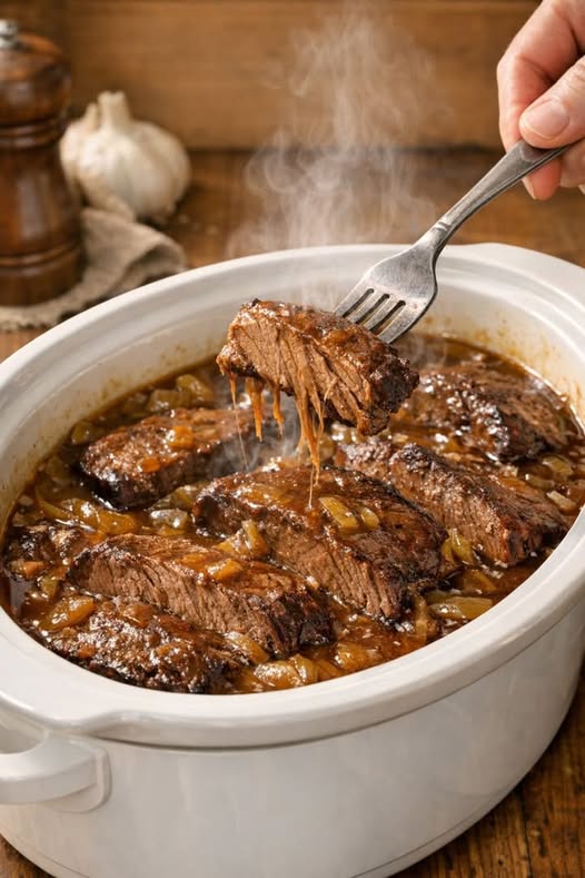 Slow Cooker Smothered Beef