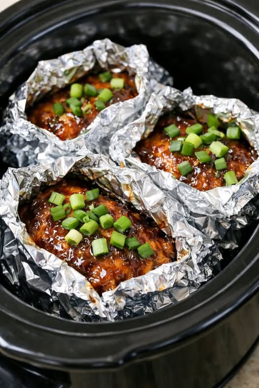 Teriyaki Steak Packets Slow Cooker 4-Ingredient