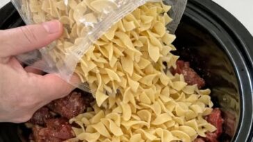 Amish Egg Noodle Beef Casserole Slow Cooker