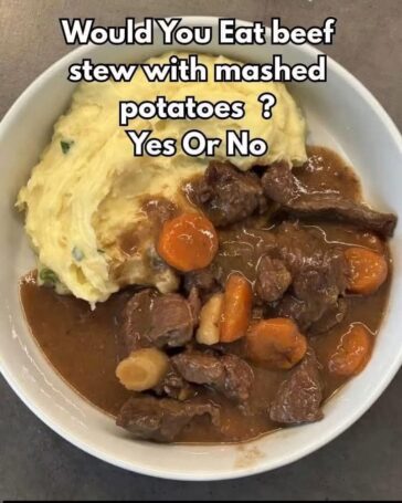 Beef Stew with Mashed Potatoes