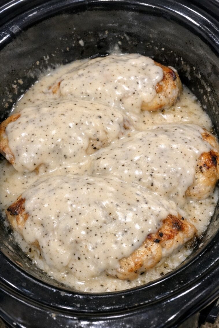 Country Gravy Chicken In Slow Cooker