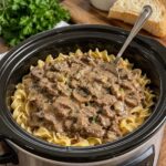 Creamy Beef Stroganoff In Slow Cooker