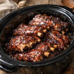 Sticky Glazed Baby Back Ribs In Slow Cooker