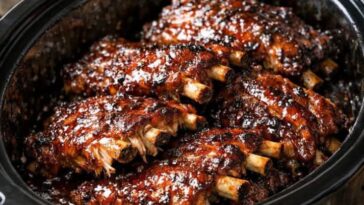 Sticky Glazed Baby Back Ribs In Slow Cooker