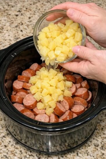 Sweet & Sour Sausage and Pineapple Slow Cooker