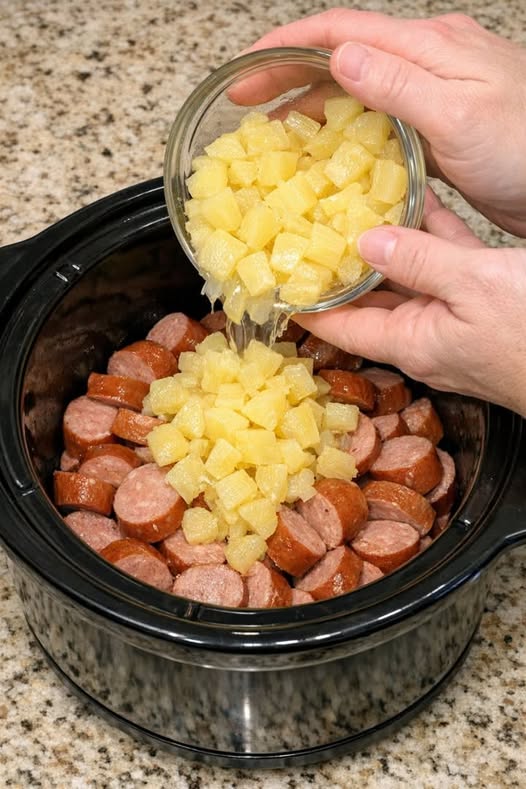 Sweet & Sour Sausage and Pineapple Slow Cooker