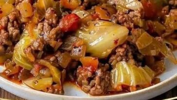 Cabbage and ground beef