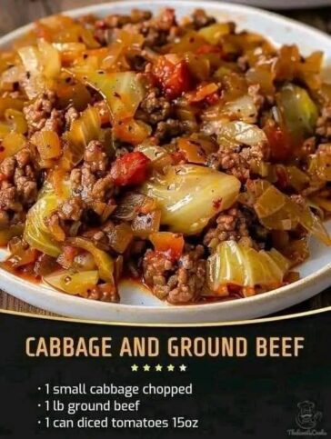 Cabbage and ground beef