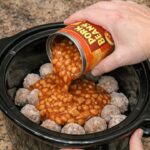 Campfire Beans with Meatballs - Slow-Cooker