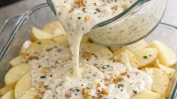 Creamy Pour-Over Baked Potatoes