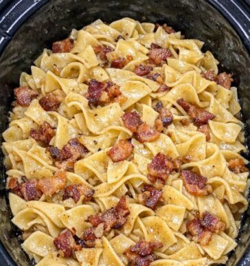 Slow Cooker Amish Bacon Fat Noodles