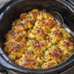 Slow Cooker Smashed Potato Bake – Easy Crispy & Creamy Potatoes